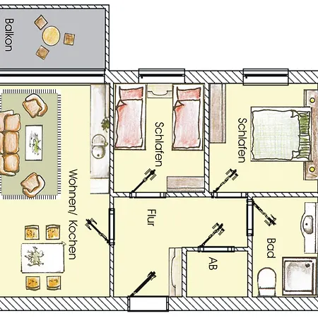 아파트 Brise Haus Miramar App 22 제바트헤링스도르프